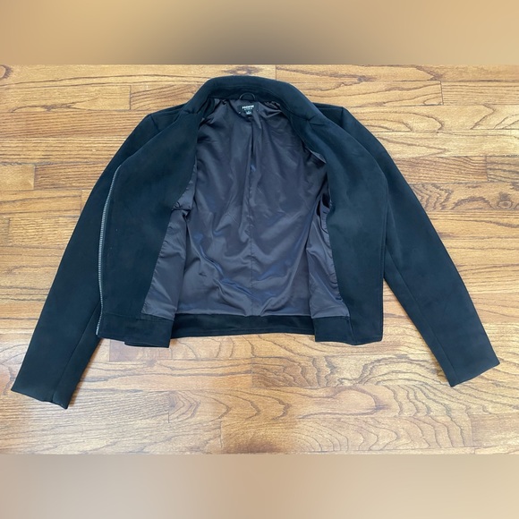 Premise Studio Black Faux Suede Leather Moto Style Jacket Women’s Size Small - Picture 7 of 10